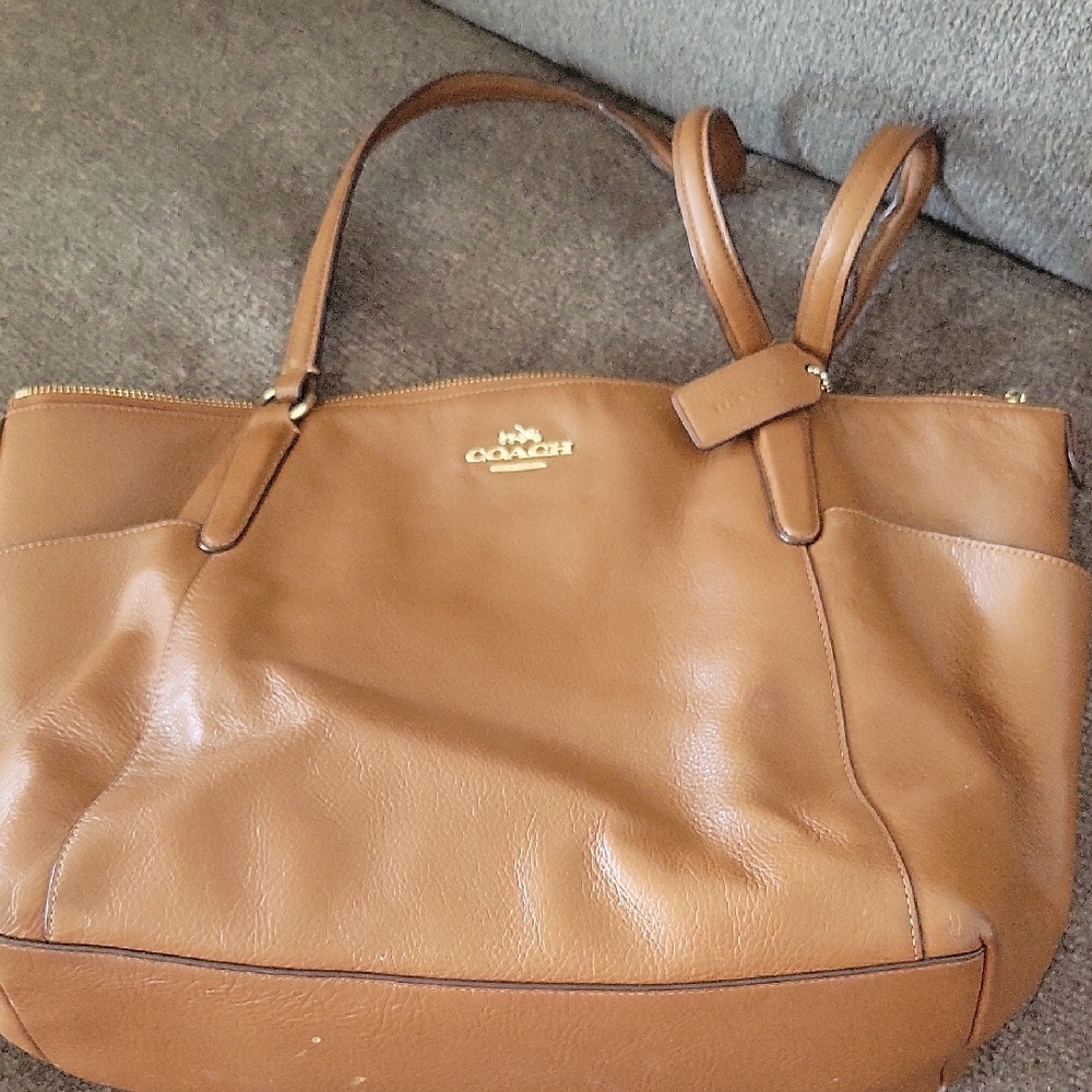 Coach Brown Leather Tote Bag